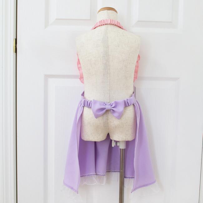 メール便配送可/プリンセスなりきり かんたんドレス エプロン 3角巾つきセット フラワーパープルプリンセス |  | 07