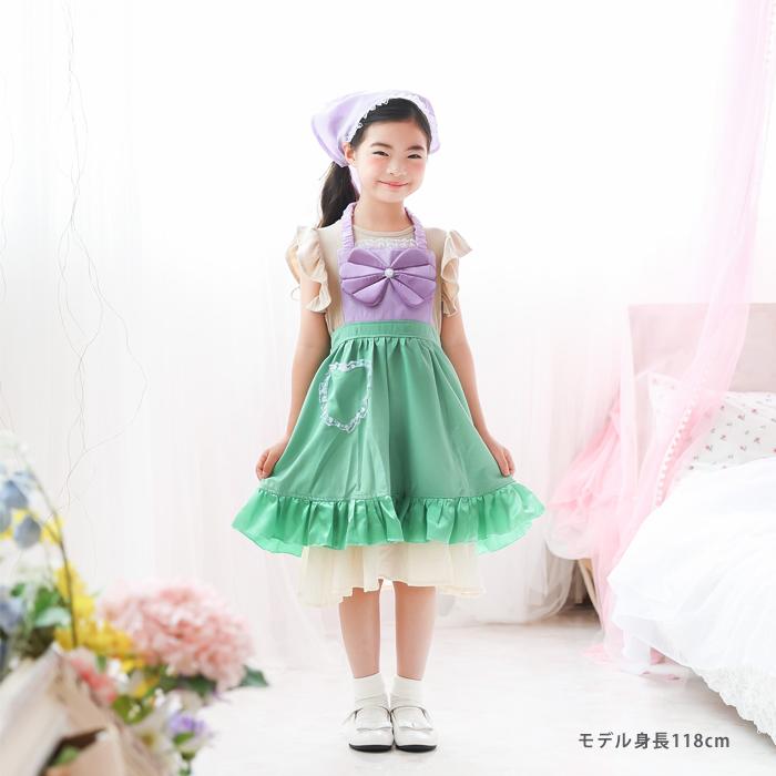 メール便配送可/プリンセスなりきり かんたんドレス エプロン 3角巾つきセット アクアマーメイド プリンセス |  | 02