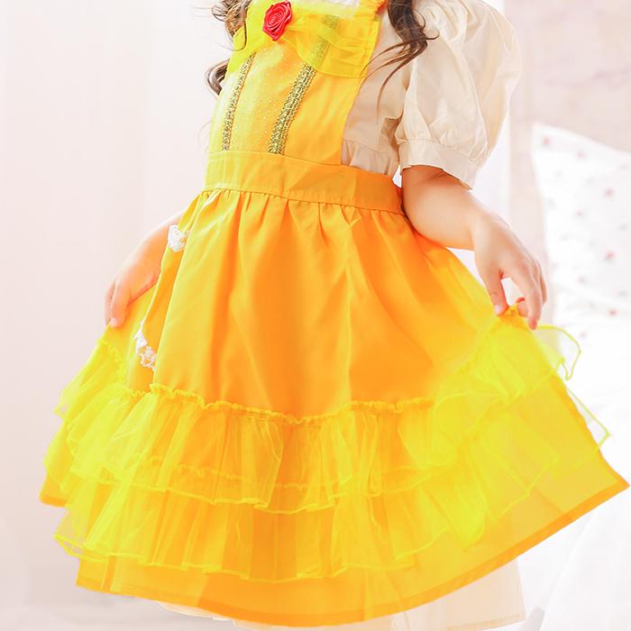 メール便配送可/プリンセスなりきり かんたんドレス エプロン 3角巾つきセット イエローローズ プリンセス |  | 05
