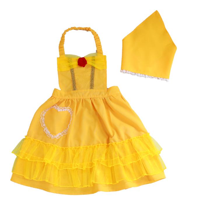 メール便配送可/プリンセスなりきり かんたんドレス エプロン 3角巾つきセット イエローローズ プリンセス |  | 08
