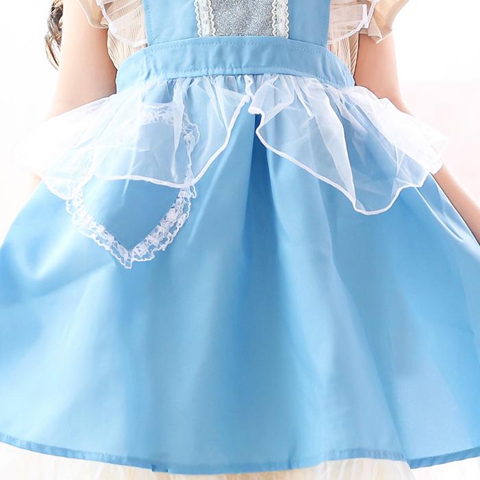 メール便配送可/プリンセスなりきり かんたんドレス エプロン 3角巾つきセット ロイヤルブルー プリンセス |  | 05