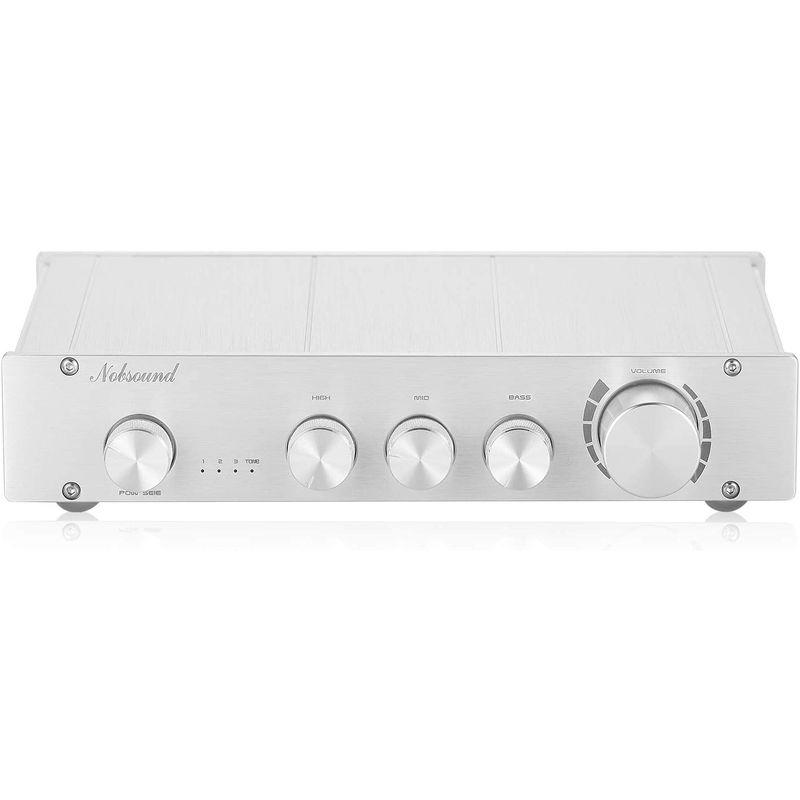 Nobsound HiFi 2.0CH ステレオ オーディオ プリアンプ 3系統 クラスA デジタルプリアンプ トーンコントロール HiFi 0CH ステレオ オーディオ プリアンプ 3系統 クラスA デジタルプリアンプ トーンコントロール