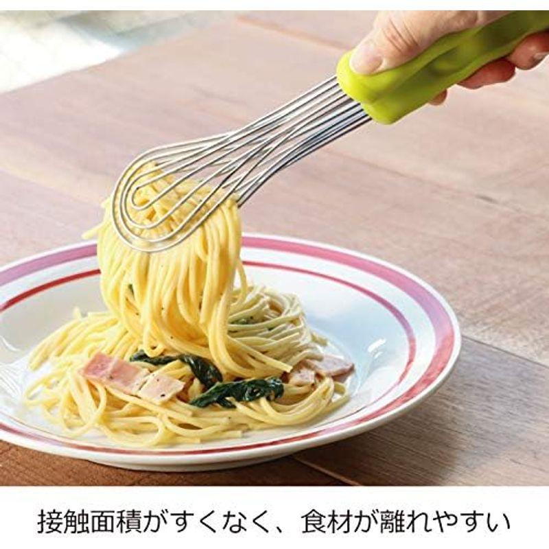 ののじ 万能トング 泡立て器 パグハグパスタ トング グリーン 26cm PPT-01G｜lr-store｜07