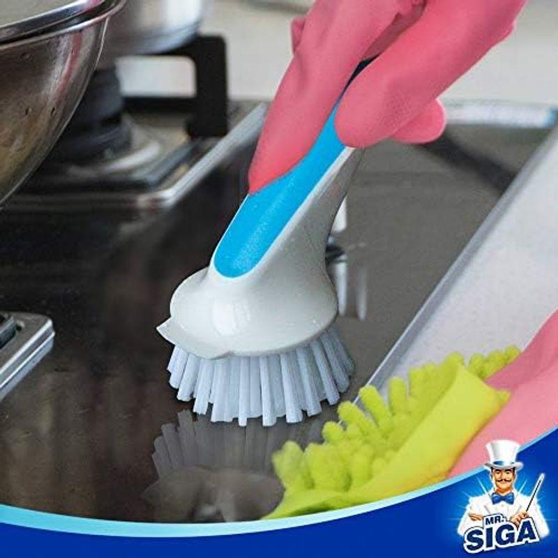 MR.SIGA キッチンブラシ、食器洗いブラシ、鍋ブラシ 、スクレーパー付き、多机能長柄ブラシ（2個入り）｜lr-store｜04