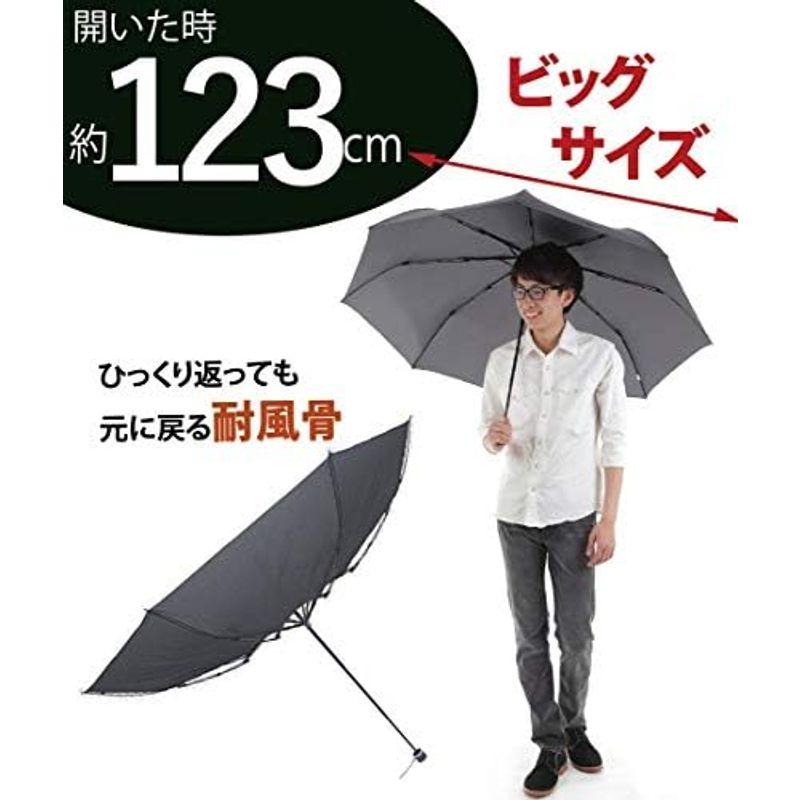 完全遮光 日傘 折りたたみ傘 遮光率 100% 特大 直径123cm 晴雨兼用 ビッグサイズ ひっくり返っても元通り 丈夫な耐風骨 軽量70｜lr-store｜05