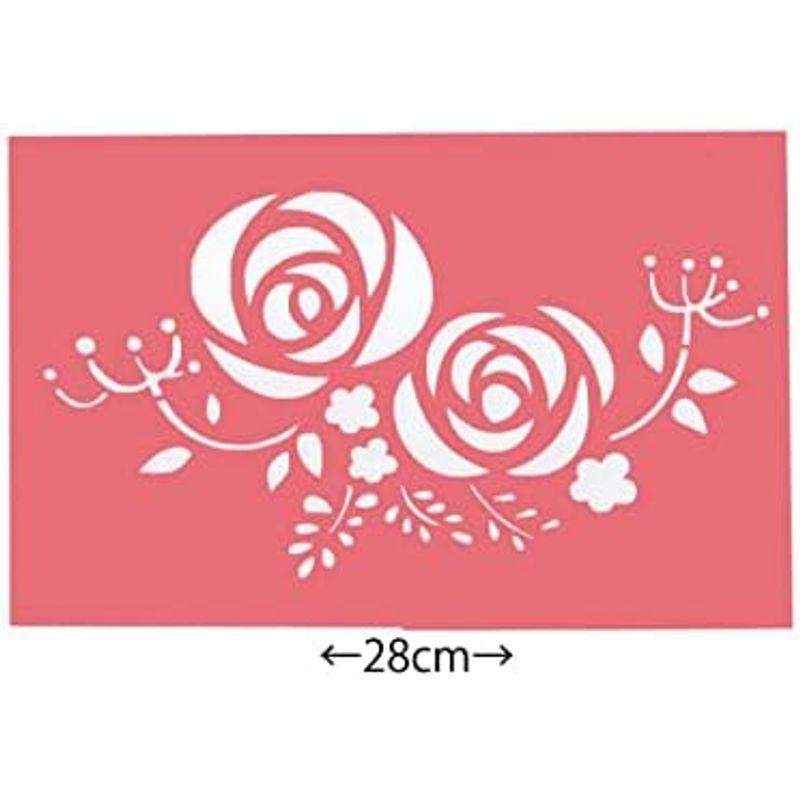 ステンシルシート 花 フラワー ４枚セット 18x28cm｜lr-store｜02
