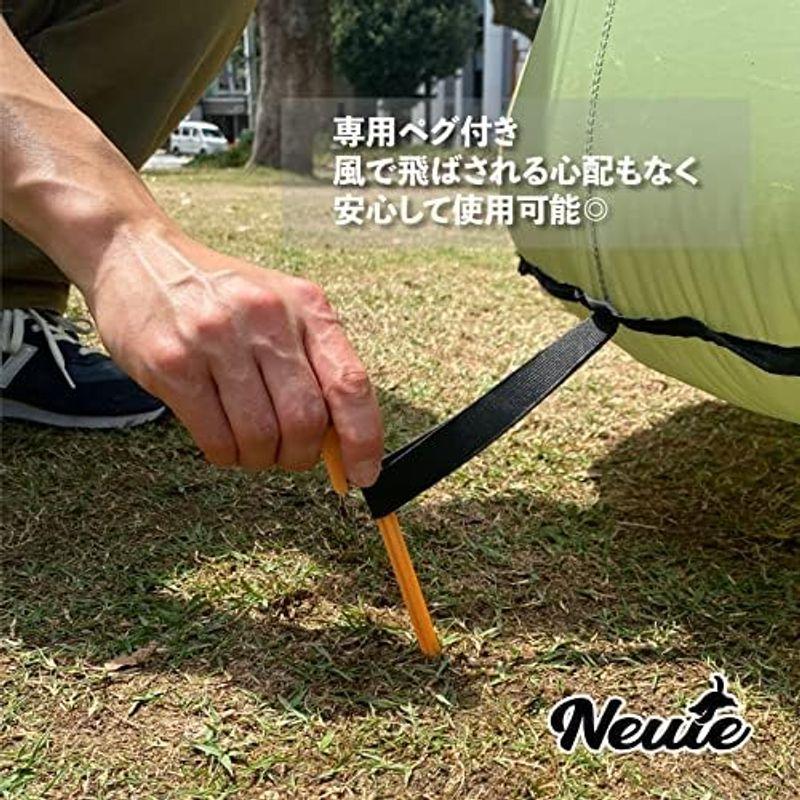 若者の大愛商品 Newie エアソファー アウトドア のんびりエアソファー Mサイズ カーキ 軽量 コンパクト 防水 パラシュートナイロン生地 210D 耐