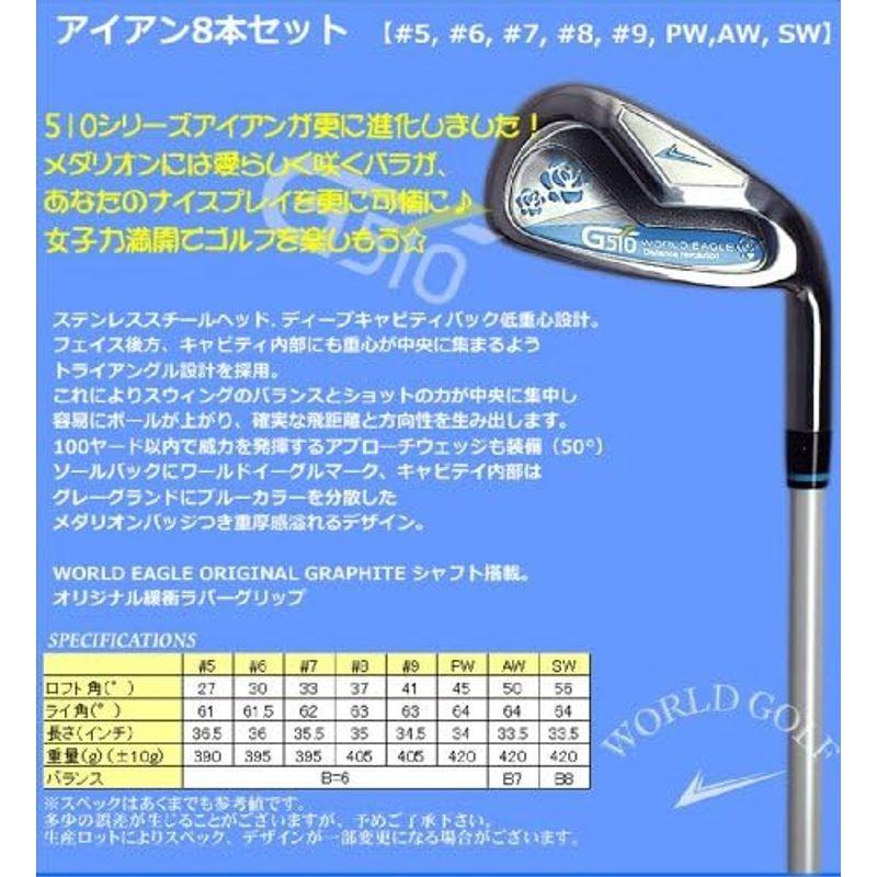 ワールドイーグル G510 レディース アイアンセット 右用 WE-510-2ch-iS