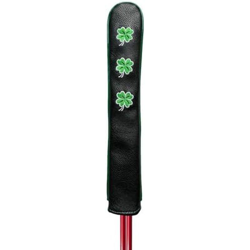 ゴルフ アライメント スティック カバー ツアースティック用 2-4本用 グリップ用 多機能 クローバ模様 2色 (スティックカバー 黒)｜lr-store｜15