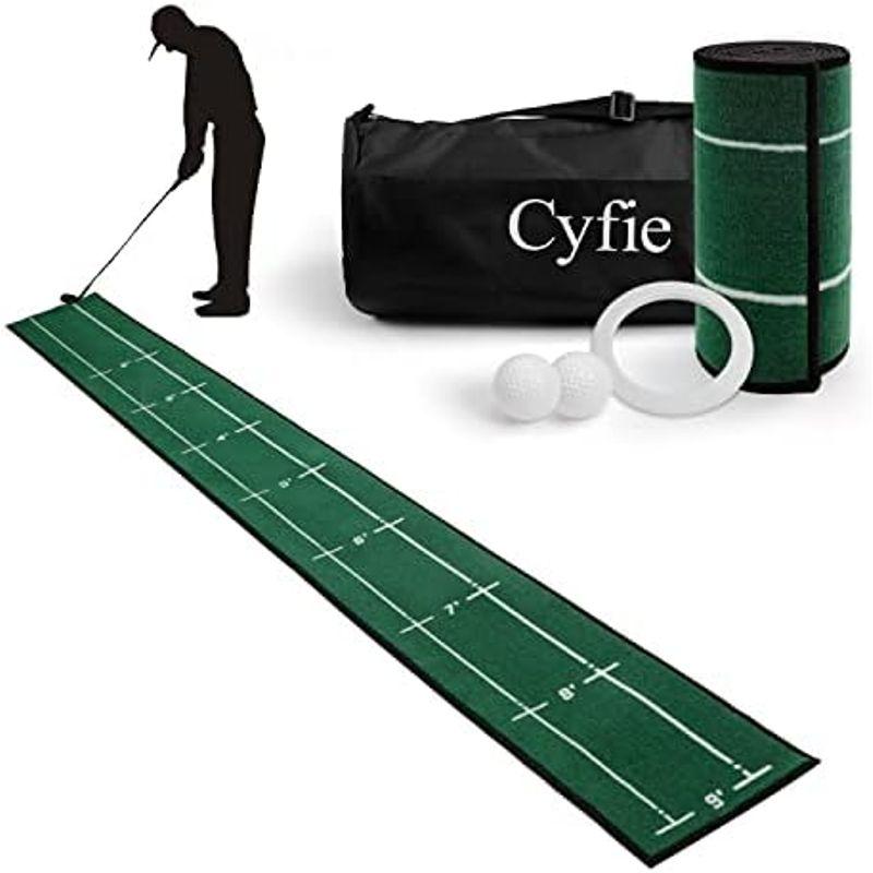 ゴルフ パター練習マット 4点セット パッティングマット Cyfie スイング練習 ゴルフ練習マット パター練習器具 パター技術向上 距離感｜lr-store｜02