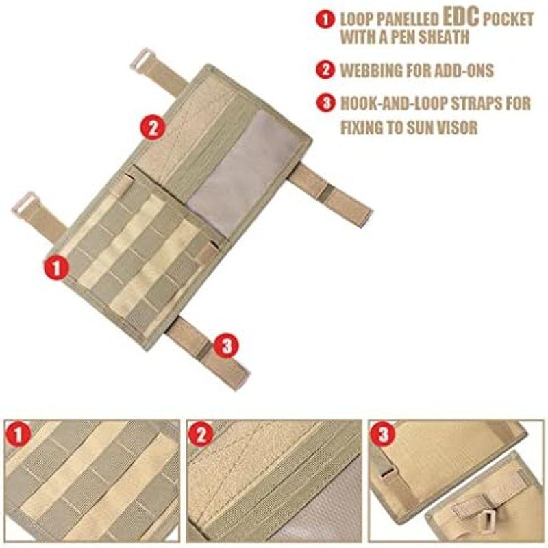 TOKOSIO サンバイザー収納 サンバイザーポケット、メガネホルダー カード ペン 小物収納セット 車用収納 サングラスクリップ 車載サン｜lr-store｜03