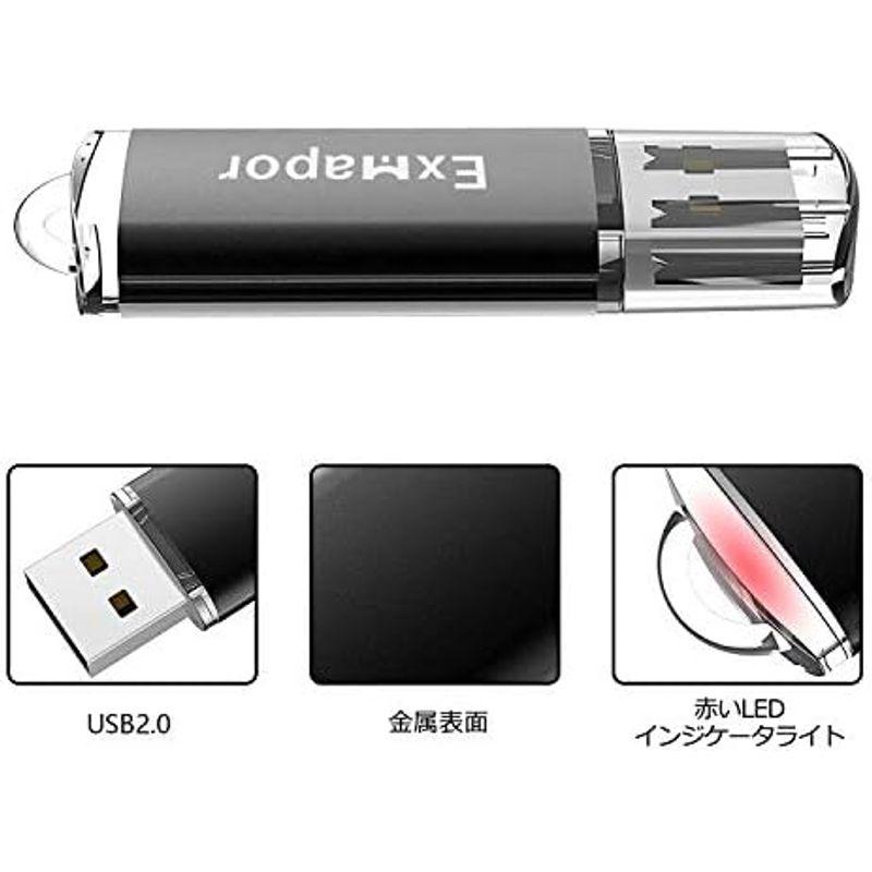 10個 2GB USBメモリ・フラッシュドライブ Exmapor USB 2.0スティック 五色（黒、銀、赤、緑、青）｜lr-store｜17