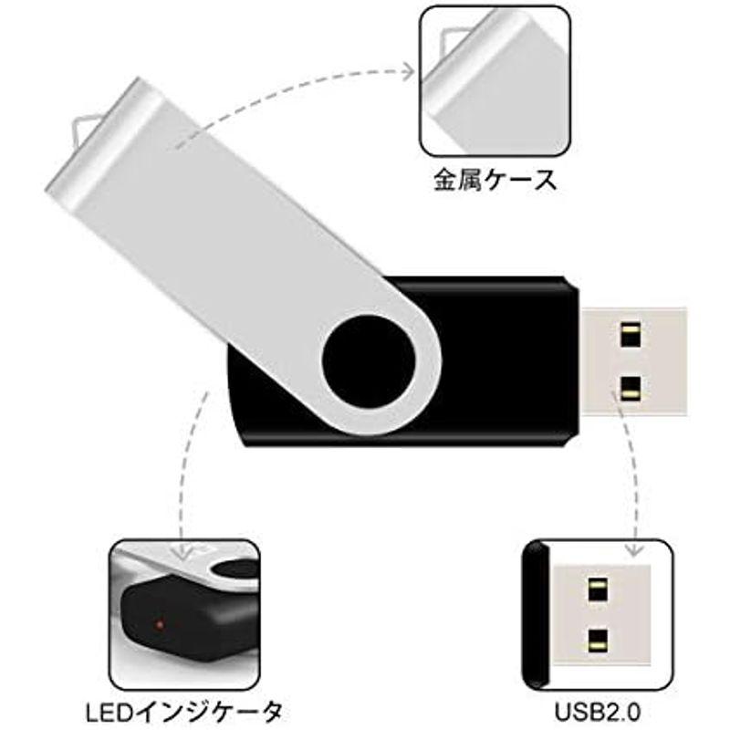 10個 2GB USBメモリ・フラッシュドライブ Exmapor USB 2.0スティック 五色（黒、銀、赤、緑、青）｜lr-store｜04