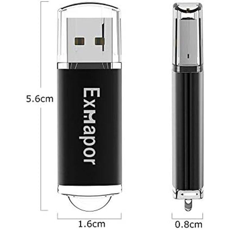 10個 2GB USBメモリ・フラッシュドライブ Exmapor USB 2.0スティック 五色（黒、銀、赤、緑、青）｜lr-store｜05