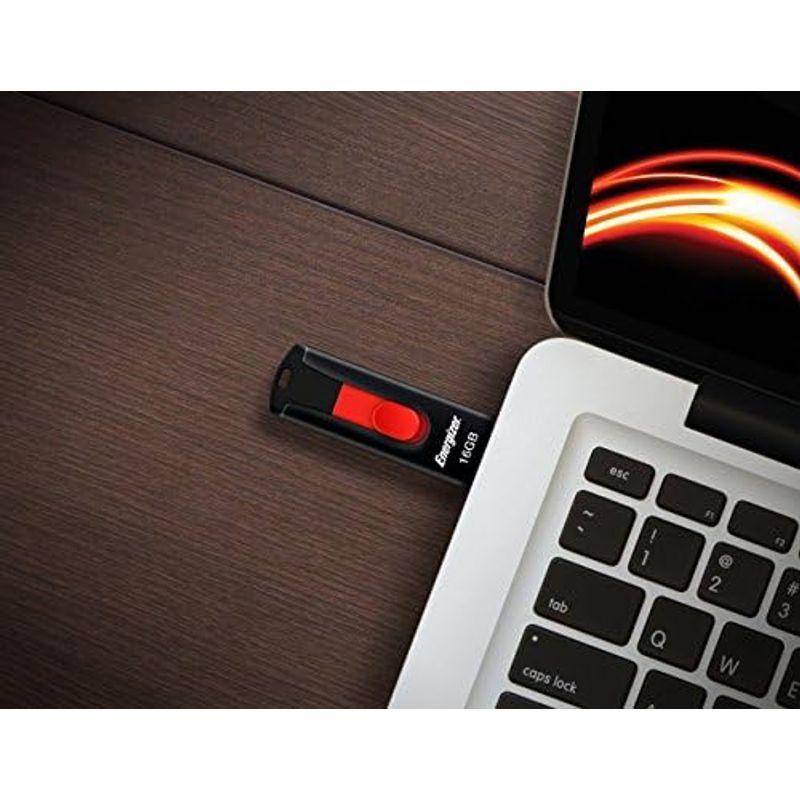 エナジャイザー USB2.0対応 USBメモリ 32GB 赤と黒 スライダータイプ フラッシュメモリー FUSPLC032R｜lr-store｜02