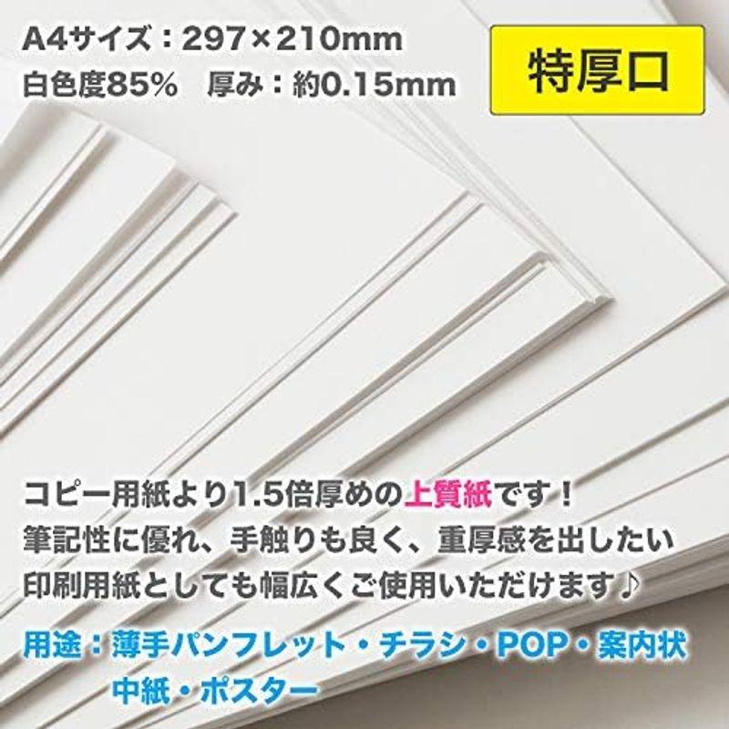 ふじさん企画 コピー用紙 A3 日本製 厚紙 「特厚口」 白色 両面無地 上質紙 110kg 白色度85% 紙厚0.15mm 100枚 A3｜lr-store｜10