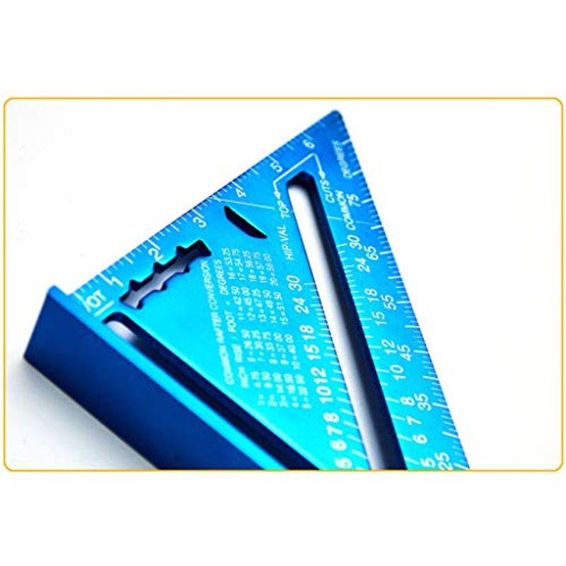ncdoi角度定規7インチアルミニウム合金測定定規木工三角分度器 blue｜lr-store｜08