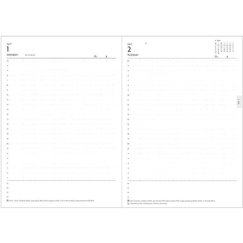 直営店限定 手帳 2024 スケジュール帳 2024年1月始まり 1日1ページ A5正寸 リフィル EDiT マークス 24WDR-ETC-｜lr-store｜06