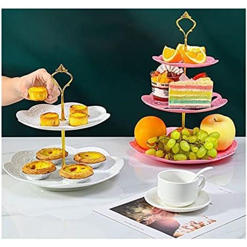 ケーキスタンド PPプラスチック お菓子皿 デザートスタンド お菓子 果物 ケーキ アフタヌーンティー パーティー 誕生日 結婚式 北欧の風｜lr-store｜05