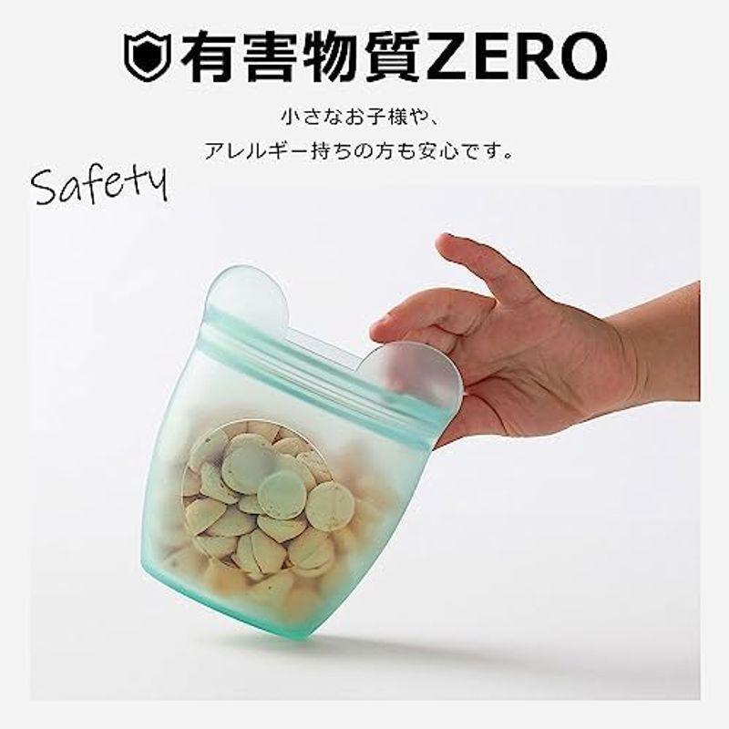 ジップトップ シリコン製 シリコンバッグ 保存容器 日本正規品 ベビー スナック ピッグ 118ml 電子レンジ調理 食洗機 対応 ピンク｜lr-store｜10