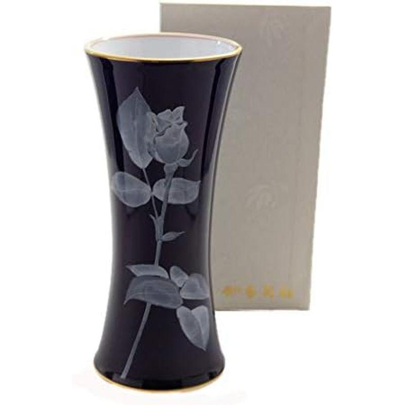 香蘭社 花瓶 ルリローズガーデン 瑠璃 21.6cm R1242-NH71 個｜lr-store｜07