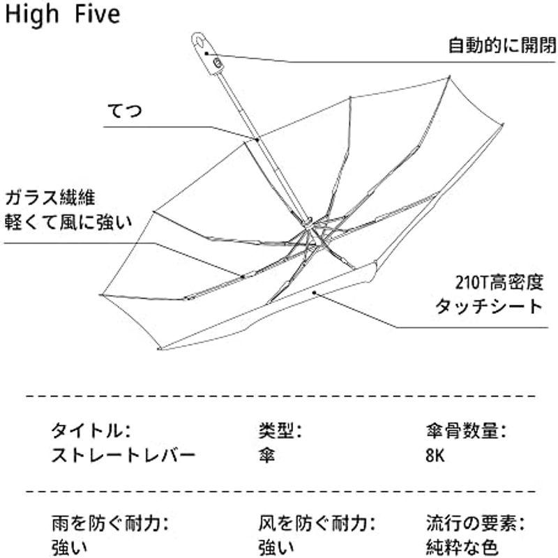 High five 傘 折りたたみ傘 レディース傘 ワンタッチ式 自動開閉 日傘 雨傘 軽くて 丈夫で 防水 8傘骨 純色 瑞々しい…｜lr-store｜09