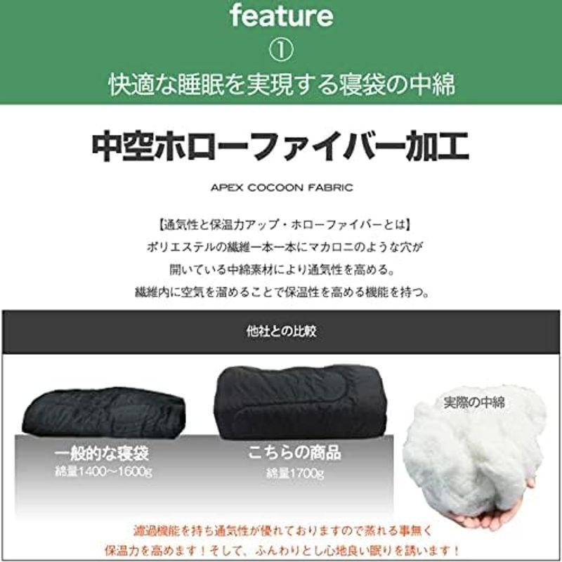 寝袋 シュラフ コンパクト オールシーズン 冬用 (ブラック)｜lr-store｜03