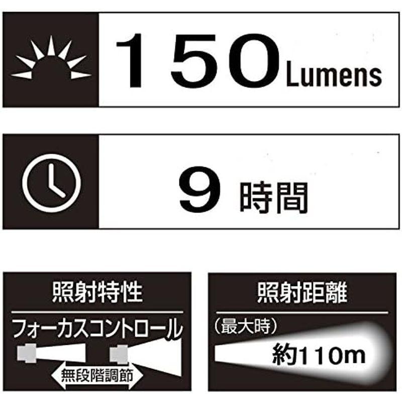 GENTOS(ジェントス) LED 懐中電灯 明るさ150ルーメン 実用点灯9時間/防水 閃 330 SG-330 ANSI規格準拠 停電時｜lr-store｜03