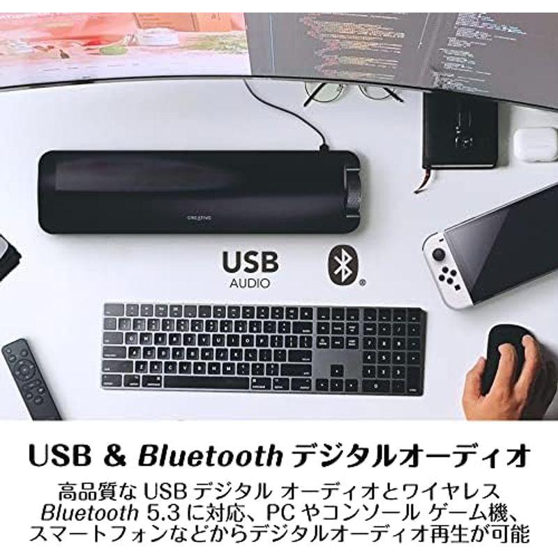 Creative Stage SE Bluetooth 5.3 USB DAC 重低音 ピーク出力 48W PC用サウンドバー SP-STG｜lr-store｜04
