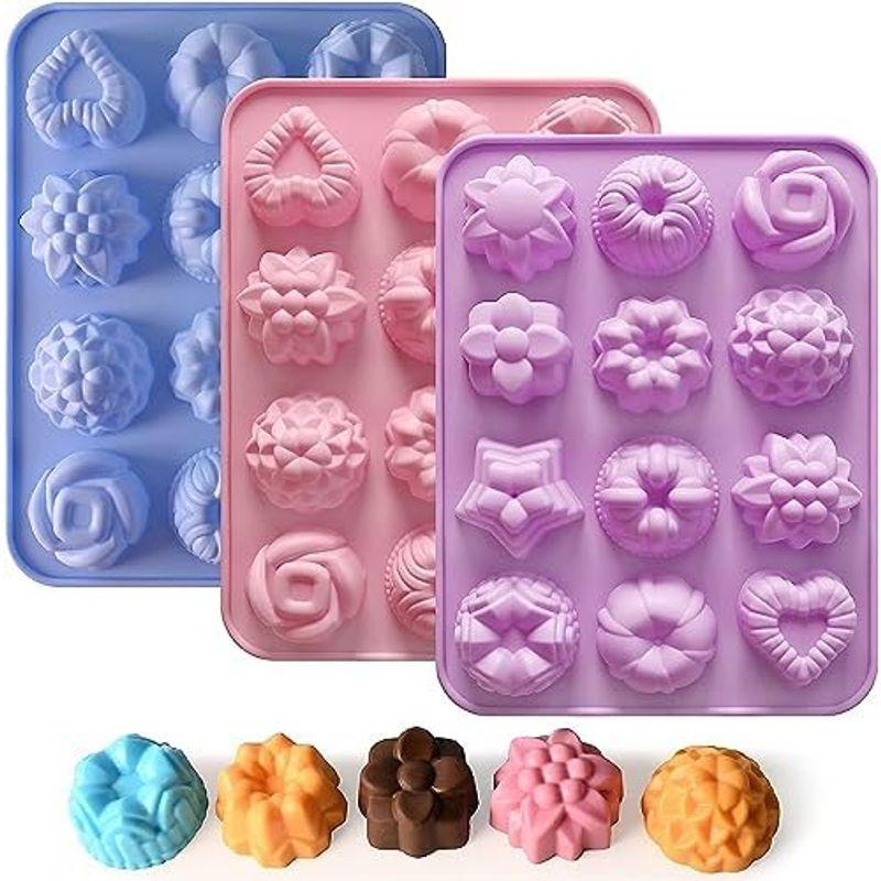 FUZHENTUチョコレート型 ゼリー型 シリコン型 マフィン型 製氷皿 ケーキ型 12種類花型 樹脂 粘土 レジン/シリコン モールド/型｜lr-store｜17