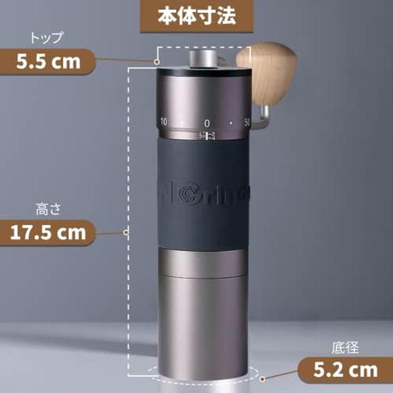 KINGrinder K4 手挽きコーヒーミル 外部調整式 240段階粒度調節 均一性に優れるコニカル式金属刃 最大容量35g｜lr-store｜03
