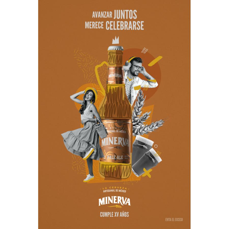 【メキシコ産】ミネルバビールペールエールPale Ale 355ml 24本 アルコール６％ メキシコビール Minerva Beer Pale Ale Craft Beer｜lr-t｜02
