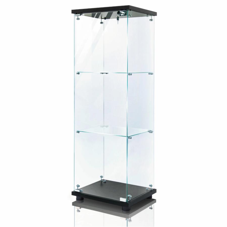 新品】コレクションケース ガラス フィギュアケース 3段 棚 ホワイト