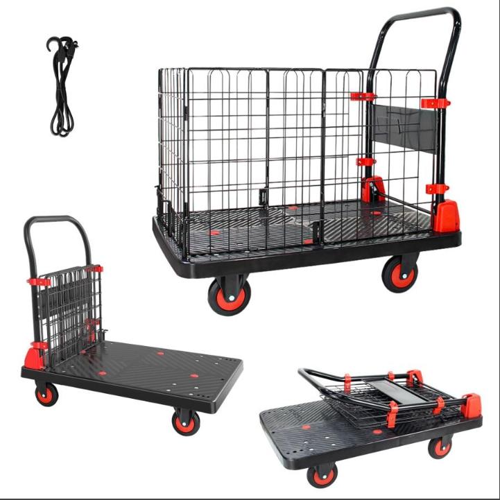 台車 カゴ台車 折り畳み 軽量台車 カゴ付き台車小型フェンス台車  