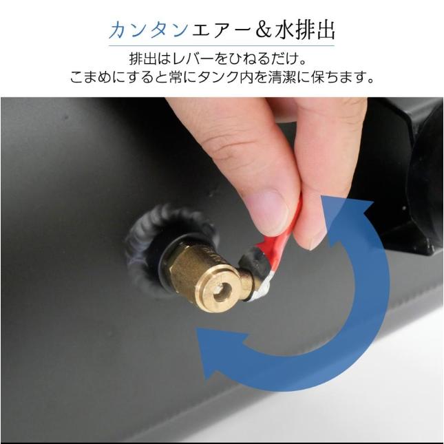 エアーコンプレッサー 100v 30l コンプレッサー 静音 業務用 圧力計