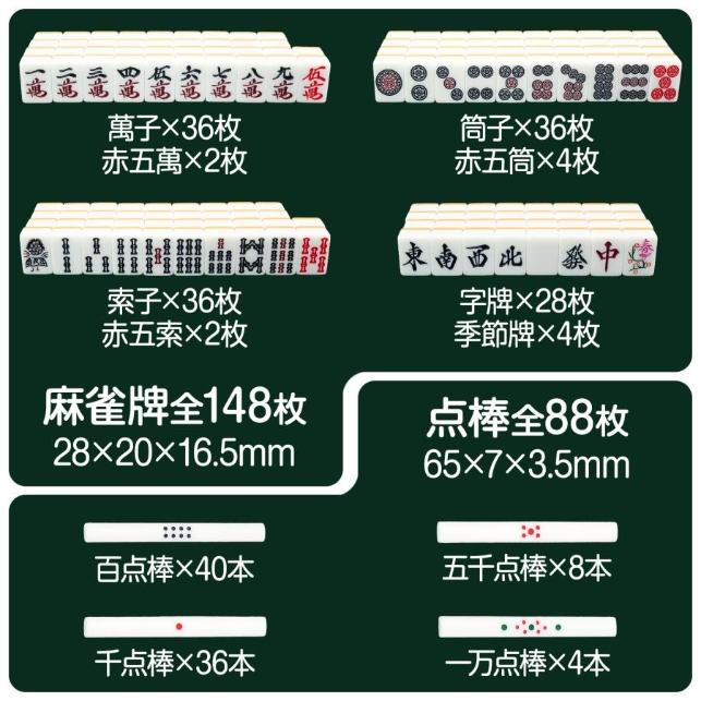 28mm 麻雀牌セット 手打ち麻雀用 赤牌 季節牌 点棒 リーチ棒 28mm 麻雀牌セット 手打ち麻雀用 赤牌 季節牌 点棒 リーチ棒