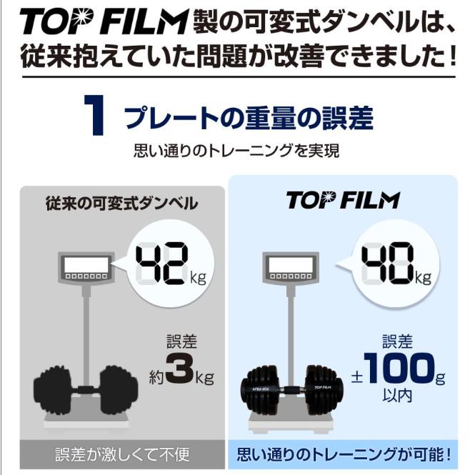 可変式ダンベル 40kg 2個セット 40kg アジャスタブル ダンベルセット