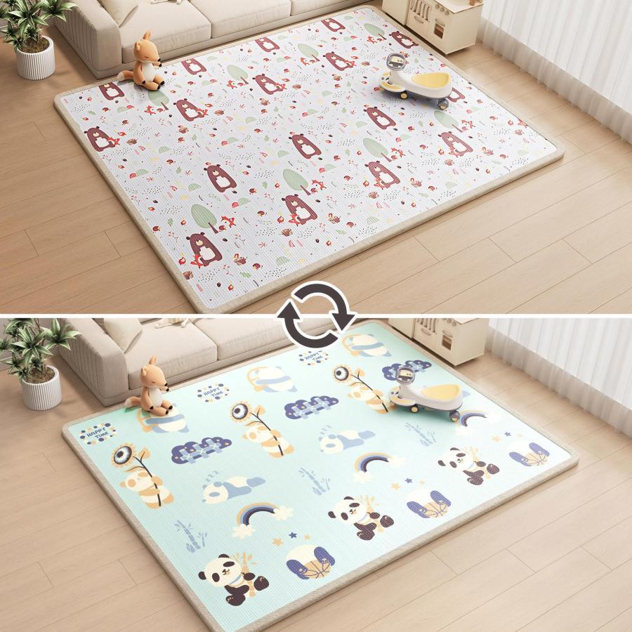 ベビーマット プレイマット 180×250cm シームレス フロアマット動物 ベビーマット プレイマット 180×250cm ベビー 赤ちゃん シームレス