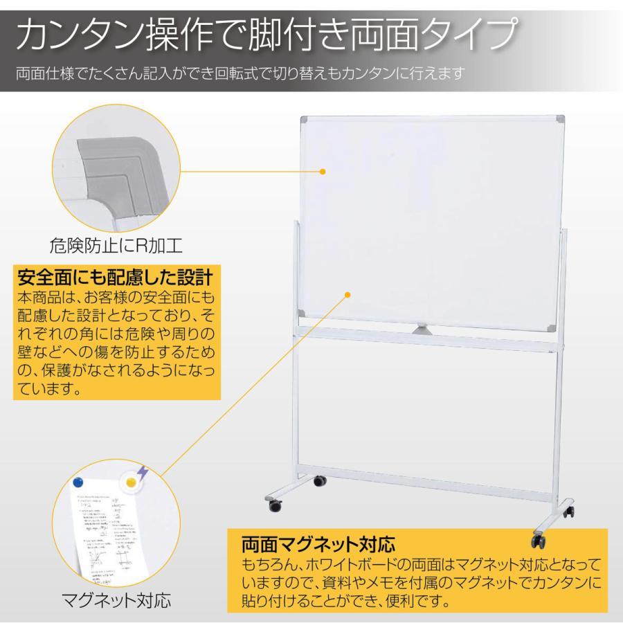 中古　ホワイトボード 移動式 キャスター付き 両面 幅180cm 高さ90cm ホワイトボード 移動式 キャスター付き おしゃれ 両面 幅180cm