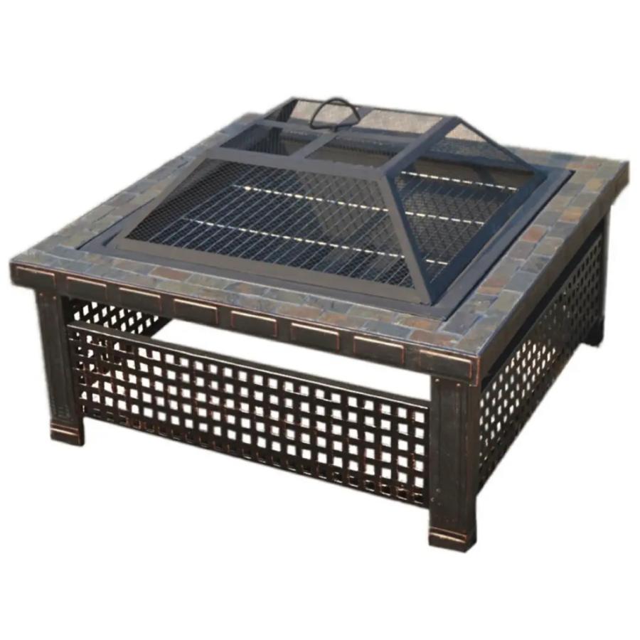 バーベキュー 焚火台 多人用 庭 家族用 大型 テーブル キャンプ (岩の