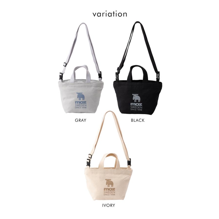 moz（モズ） 帆布ショルダートートバッグ S ファスナー付き レディース