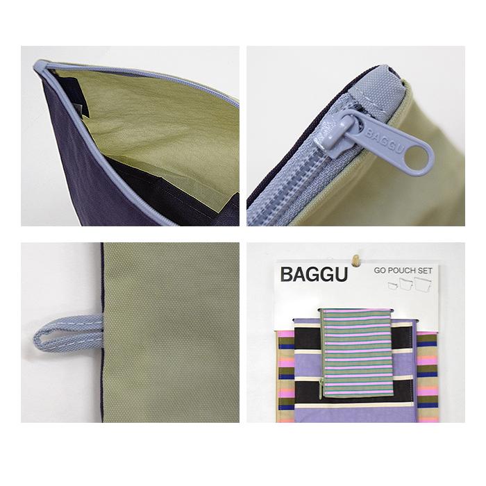 BAGGU Go Pouch Set ポーチ3点セット 収納 ファスナー ポーチ 大きめ