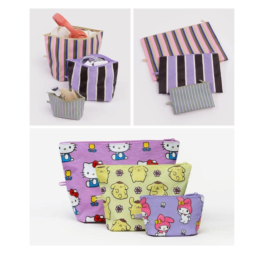 BAGGU Go Pouch Set ポーチ3点セット 収納 ファスナー ポーチ 大きめ
