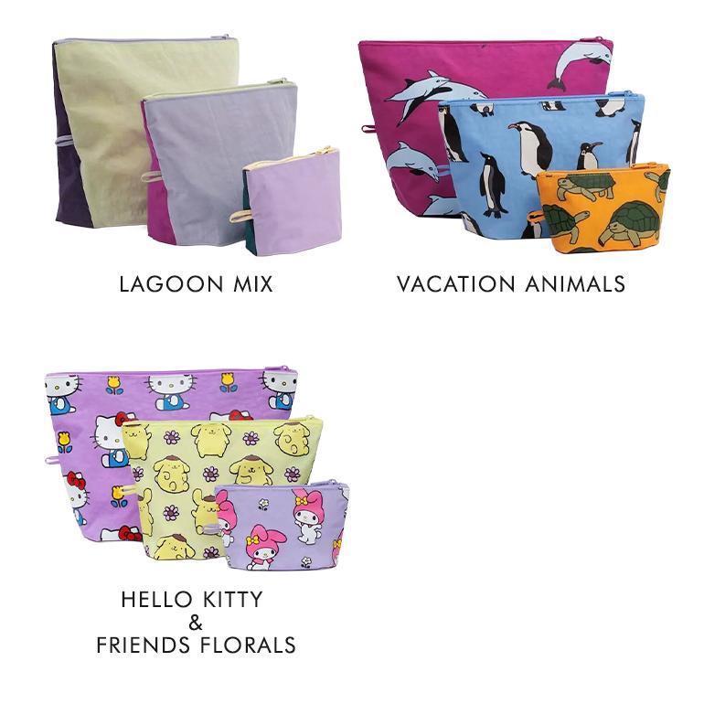 BAGGU Go Pouch Set ポーチ3点セット 収納 ファスナー ポーチ 大きめ