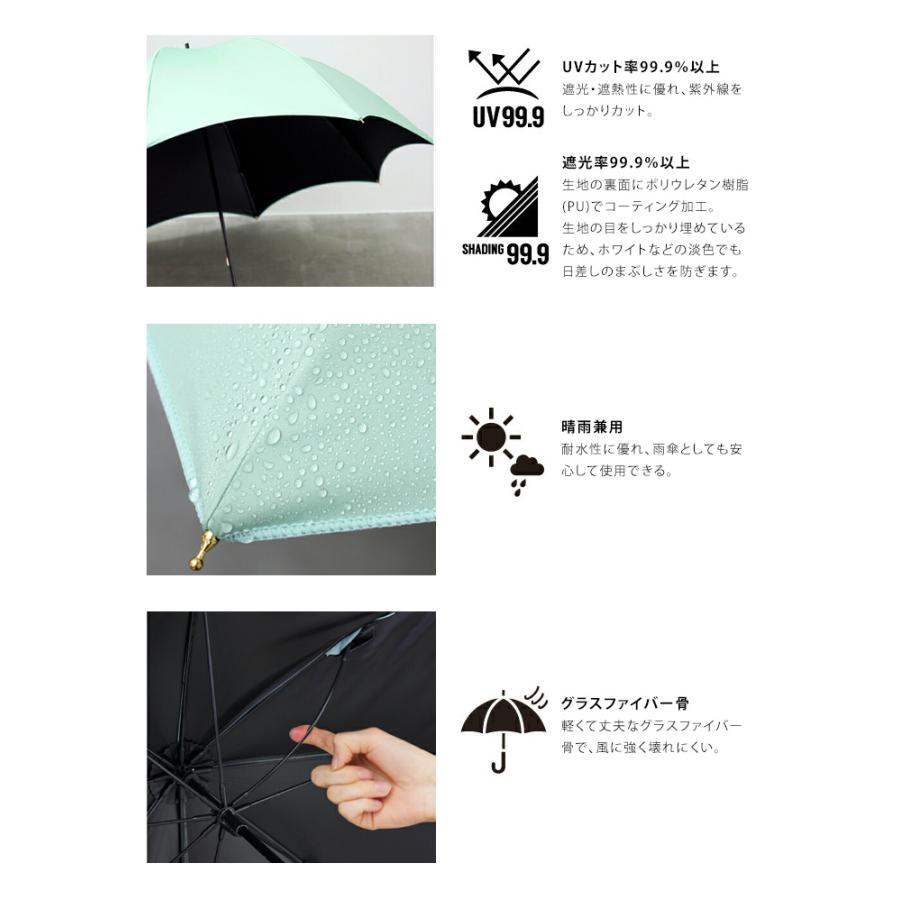 because（ビコーズ） 長傘 日傘 ラージ プレーン バイカラー 晴雨兼用