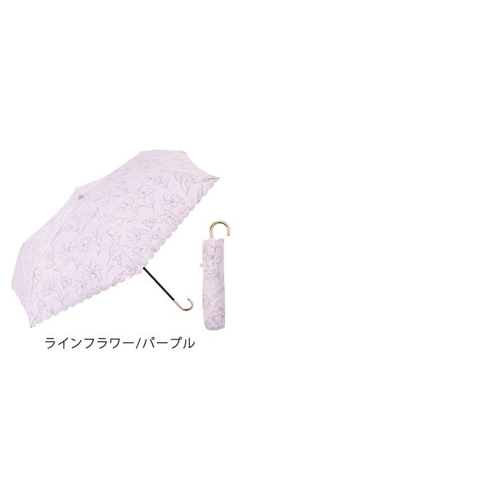 because（ビコーズ） 日傘 折りたたみ ヒートカットフリル バイカラー