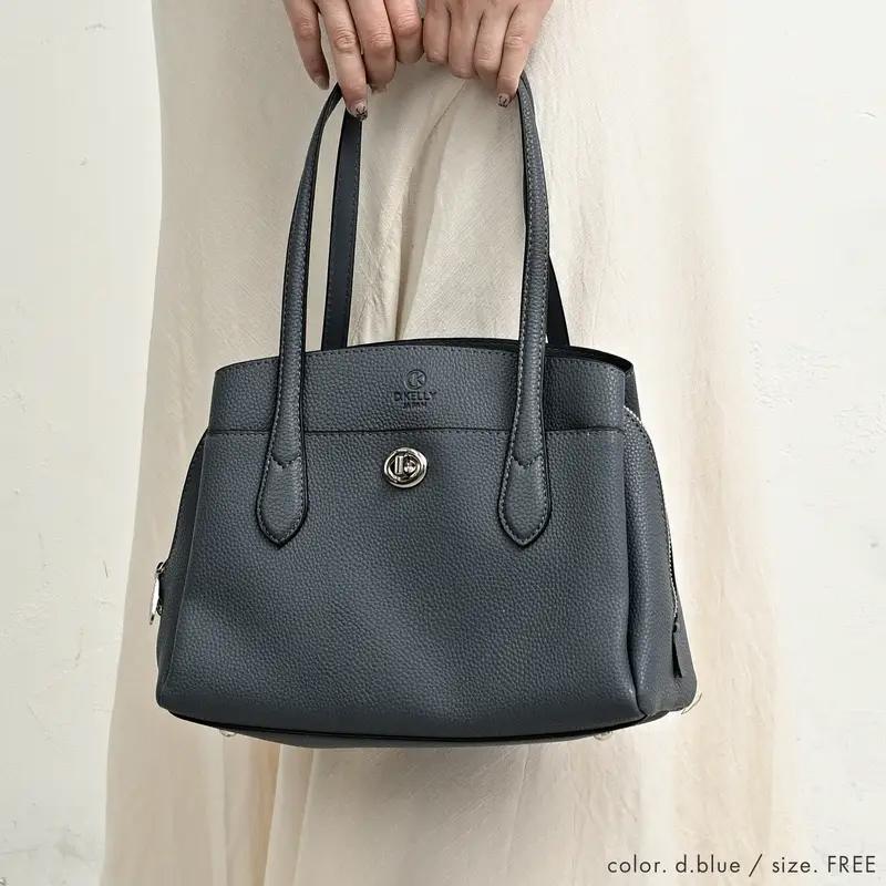 D.KELLY フロントポケット ショルダーバッグ トートバッグ