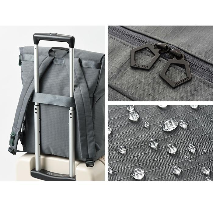 MILESTO（ミレスト） Hutte ヒュッテ Wフラップバックパック バッグ 鞄