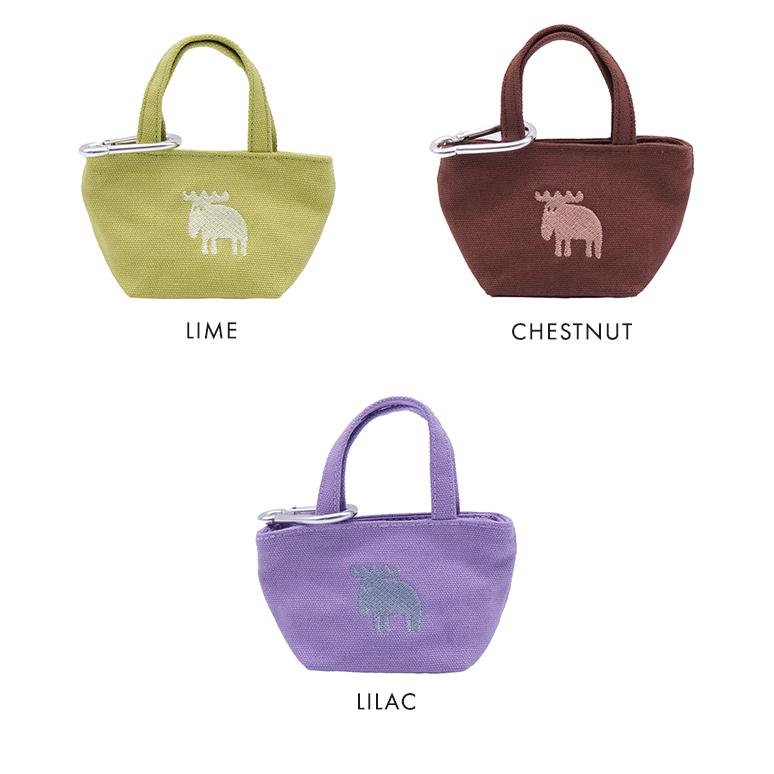 moz（モズ） ミニミニトート 帆布 カラビナ付き ポーチ ミニポーチ