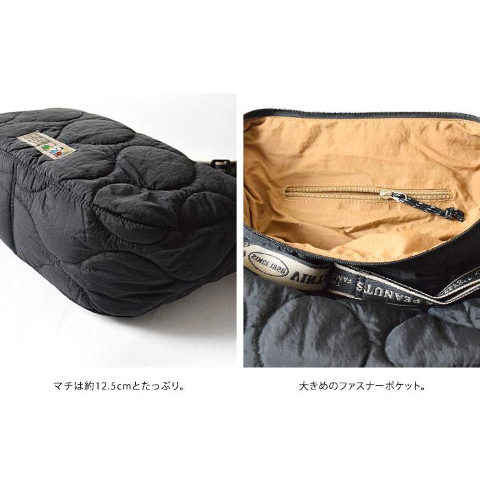 snoopy スヌーピー ソレイユ SOLEIL キルティング ショルダー M 